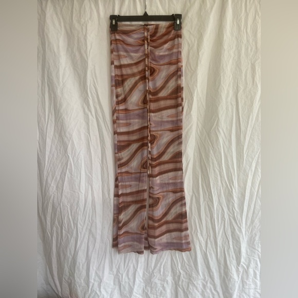 Stylerise mesh long marble print high rise pants Size Small - Picture 5 of 13